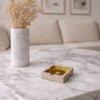 Handmade concrete ashtray Orvyn with gold interior design 9x9x3 cm minimal decorative ashtray