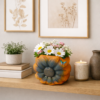 HELIA handmade concrete flower vase – διακοσμητικό βαζάκι σκυρόδεμα για κακτάκι ή στυλό 9x9 cm