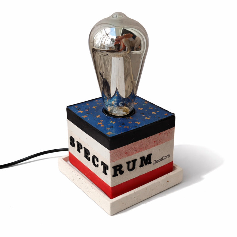 Χειροποίητη βάση λάμπας Spectrum DecoCorn 10x10x10 cm απο τσιμεντο