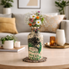 Verdelle χειροποίητο διακοσμητικό βάζο με floral σχέδιο, artistic λεπτομέρειες και ιδιαίτερο design από το DecoCorn