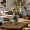 Verdelle χειροποίητο διακοσμητικό βάζο με floral σχέδιο, artistic λεπτομέρειες και ιδιαίτερο design από το DecoCorn