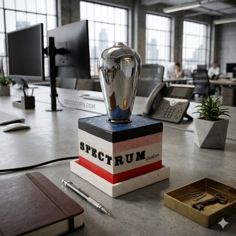 Χειροποίητη βάση λάμπας Spectrum DecoCorn 10x10x10 cm απο τσιμεντο