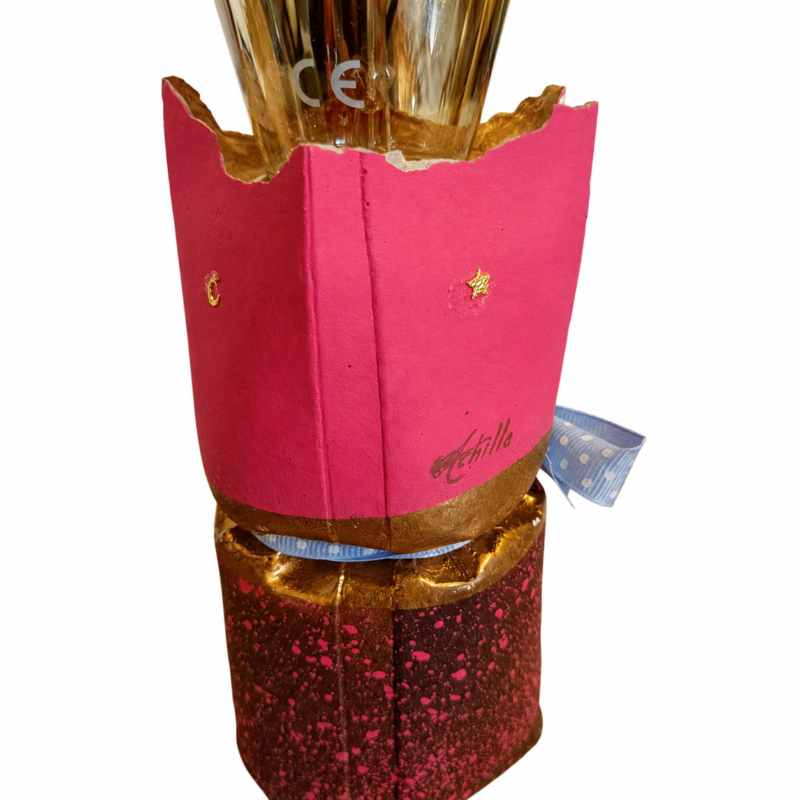 Χειροποίητο επιτραπέζιο φωτιστικό Pink Spell από microcement