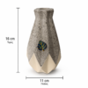 Διαστάσεις Graythorn terrazzo βάζου 16 cm ύψος και 11 cm πλάτος